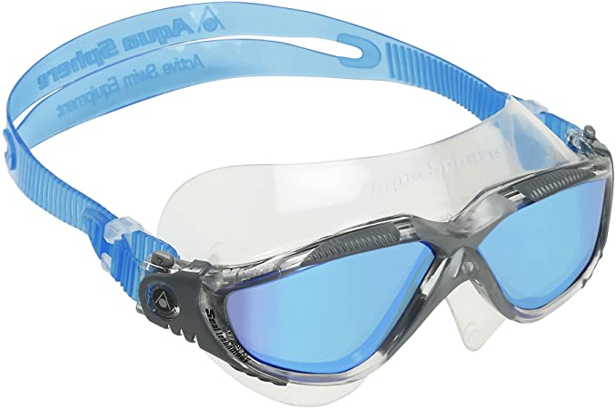 Aquasphere Vista Adult Unisex Swimming Goggles, Wide Distortion Free Vision, Anti fog & Anti Scratch Lens