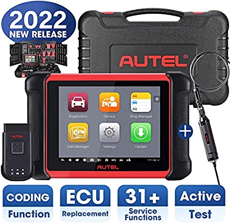 Autel Scanner MaxiCOM MK906BT with MV105, 2022 New Version of Maxisys MS906BT/MS908/MK908, Automotive Scan Tool with Advanced ECU Coding, All System Diagnostics, Bi-Directional Control, 31  Services