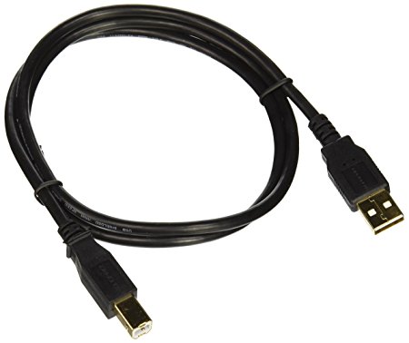 Monoprice 3-Feet USB 2.0 A Male to B Male 28/24AWG Cable (Gold Plated) (105437)