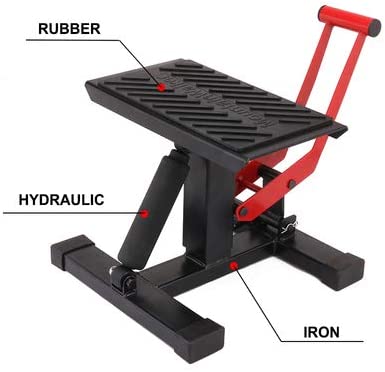 Motorcycle Jack Dirt Bike Stand - Adjustable Lift Hoist Table Height Lifting Stand