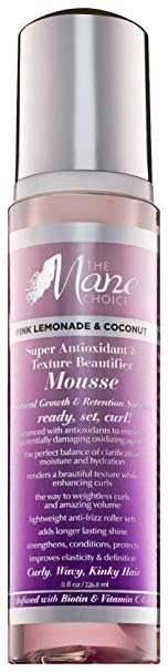 THE MANE CHOICE Pink Lemonade & Coconut Super Antioxidant & Texture Beautifier Mousse - Perfect Blended Balance of Clarification, Hydration, and Moisture (8 Ounces / 236 Milliliters)