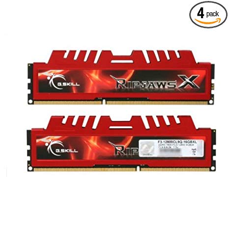 G.SKILL Ripjaws X Series 16GB (4 x 4GB) 240-Pin DDR3 SDRAM DDR3 1600 (PC3 12800) Desktop Memory Model F3-12800CL9Q-16GBXL