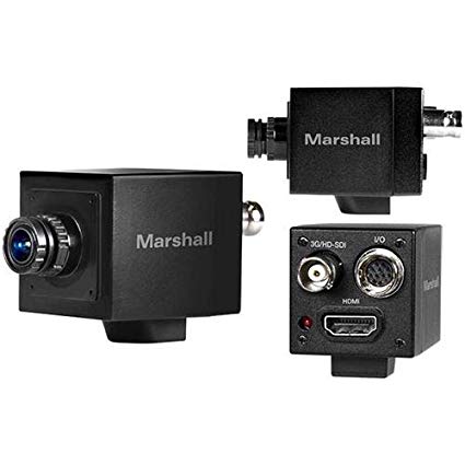 Marshall CV505-M Full-HD 3G/HD-SDI 2.5MP Mini-Broadcast POV Camera (50/60/25/30 fps) with 3.7mm 2MP Lens, 2.5 Megapixel 1/3-inch CMOS Sensor, Horizontal Resolution 1000TVL