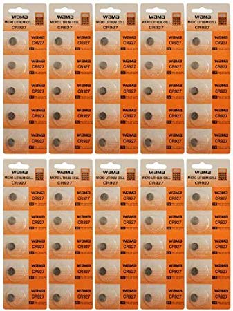 50 Powertron CR927 Lithium Button Cell batteries, 5-Pcs Card X10