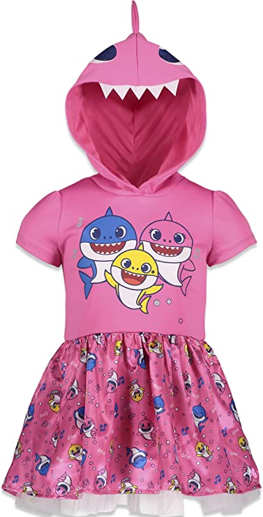 Pinkfong Mommy Shark Daddy Shark Baby Shark Costume Short Sleeve Dress Newborn to Little Kid