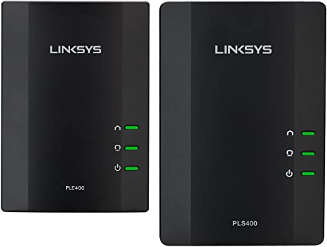 Linksys Powerline AV 1-Port and 4-Port Network Adapter Set (PLSK400-NP)