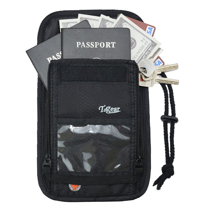 Travel Neck Pouch with Rfid Blocking 2 in 1 Passport Holder & Traveling Wallet for Men & Women