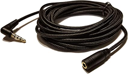 ienza Long (12-FT) Braided TRRS Male to TTRS Female Audio Extension Cable for Rode SmartLav  RØDE Lav Mic and Similar TRRS Microphones