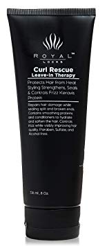 Curl Rescue Leave in Conditioner for Curly Hair Therapy with Keravis Ultra Conditioning Formula for Curls by Royal Locks 8 OZ.