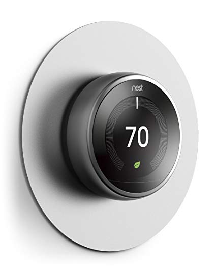 elago Wall Plate Cover for Nest Learning Thermostat [Silver] - [Exact Color Match with Nest][Fingerprint Resistant Coating][Durable Aluminum] - for 1st, 2nd, 3rd generation, and Nest Thermostat E