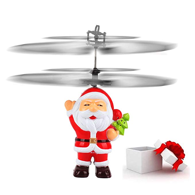 Phoneix Santa Electric Infrared Sensor Flying Ball Helicopter LED Light Christmas Gift toy