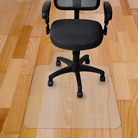 Office Chair Mat with Lip for Hardwood Floor Computer Desk Swivel PVC Plastic Mat Clear Oversized and Rolling Delivery, Protect Hard Flooring in Home and Office 48 x 36 inches