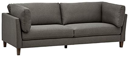 Rivet Midtown Removable Cushion Modern Sofa, 92"W, Charcoal