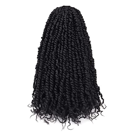 Toyotress Tiana Passion Twist Hair - 16 inch Pre-twisted Crochet Braids Natural Black, Synthetic Braiding Hair Extensions ( 16 Inch, 1B )