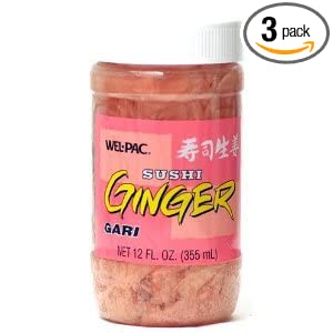 Wel-Pac Pickled Ginger Sliced, 11.5-Ounce Jars (Pack of 3)