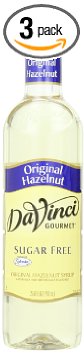 DaVinci Gourmet Classic Sugar Free Syrup, Original Hazelnut, 25.4-Ounce Bottles (Pack of 3)