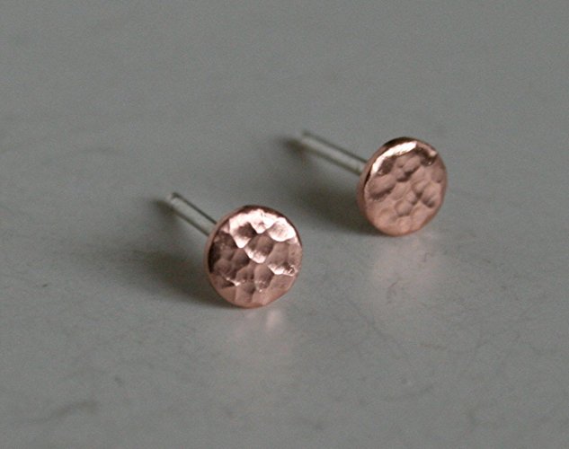 Textured Copper Dot Post Earrings, Copper Earrings, Dot Earrings, Post Earrings, Small Earrings, Stocking Stuffer, Tiny Earrings, Copper