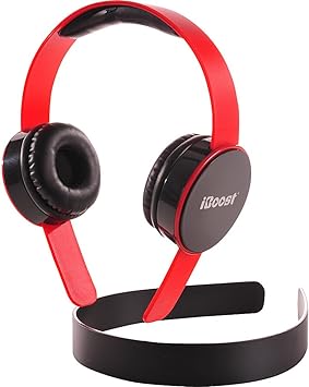 iBoost HP9933RD Stereo Headphones with Mic, Red