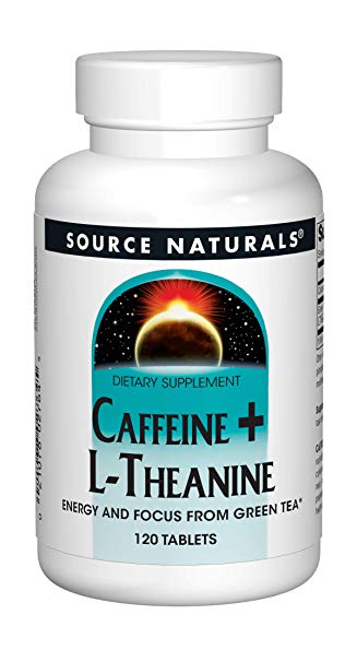 Source Naturals Caffeine   L-Theanine, 120 Tablets