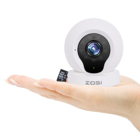 ZOSI Q2 Wireless IP Cameras, Baby Monitor and Home Security Camera,720P HD,IP Camera,P2P Network Camera, Video Monitoring,Night Vision/ Motion Detection / PC iPhone Android View come with 32G SD Card