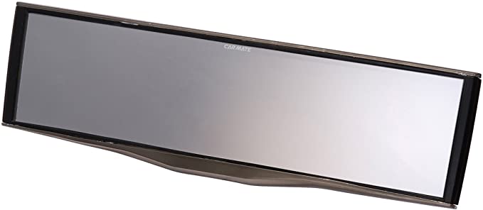 Car Mate PL114A Black Metallic Finish Wide Angle Rear View Mirror - Pack of 1