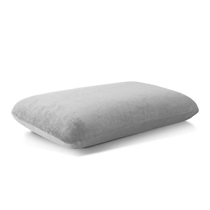 Alanzimo Premium Memory Foam Pillow,Bed Pillows for Sleeping,Soft,Supportive,Plush,Neck Pain Relief,Come with Two Zippered Removable Pillow Cases,Silvery Gray, Classic Pillow
