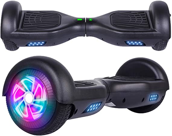 SISGAD Hoverboard for Kids, 6.5" Self Balancing Electric Scooter with Bluetooth and LED Lights, Off Road Adult Segway, UL2272 Certified