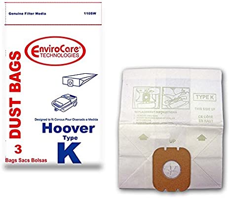 Hoover- Type K, Vacuum Cleaner Bags, 3 Pack