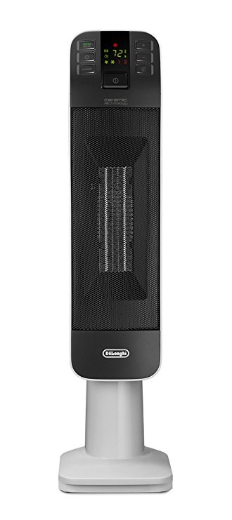 DeLonghi HFX66V15C Tower Ceramic Heater, Gray