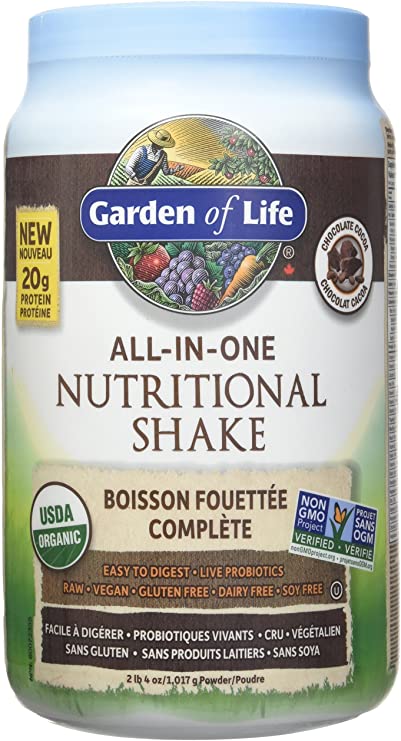 Garden of Life Raw All-in-One Nutritional Shake, Chocolate Cocoa, 1017g