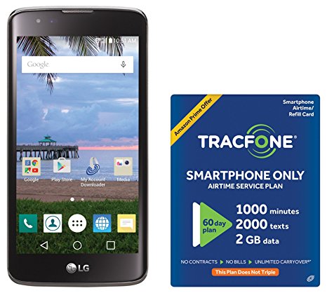 TracFone Treasure 4G LTE Prepaid Smartphone with Amazon Exclusive Free $40 Airtime Bundle