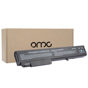 OMCreate New Laptop Battery for HP EliteBook 8530p 8540p 8730w 8530w 8540w / HP ProBook 6545b - 12 Months Warranty [Li-ion 8-Cell 5200mAh/76.96Wh]