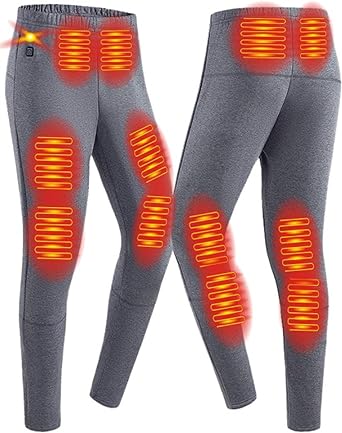 Runtlly Women Heated Pants, Warm Heating Pants for Womens, 12pcs Heating Pads, 3-Level Adjustment (Without Battery)