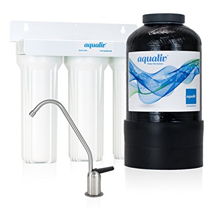 AquaLiv Water System A305 w/ Brushed Nickel Faucet - pH Alkaline Water, Ionizer Machine, Structured Water, Water Filter, Water Purifier