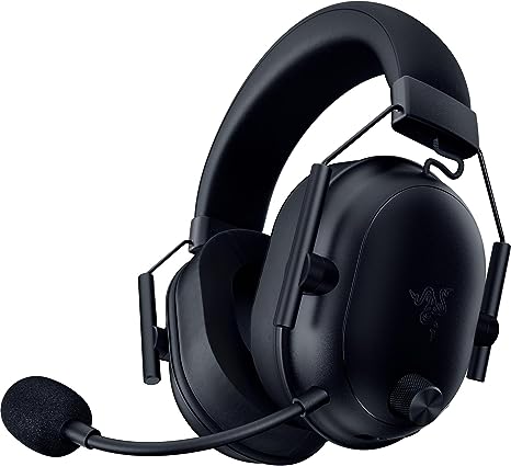 Razer BlackShark V2 HyperSpeed Wireless Gaming Headset: 280g Lightweight - THX Spatial Audio - Bendable Mic - 50mm Drivers - 2.4GHz, Bluetooth or USB - 70 Hr Battery w/USB Type C Charging - Black