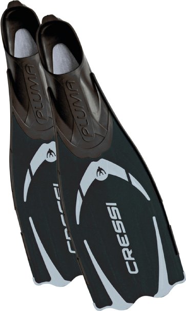 Cressi Pluma - Fins Full Foot Lightweight for DivingSnorkelingSwimming