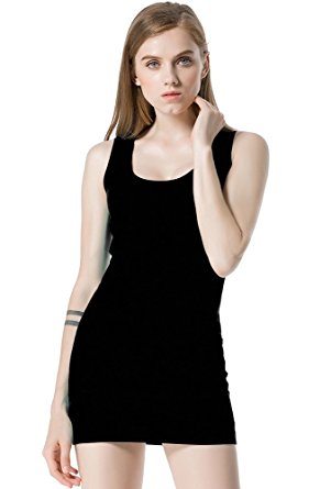 Moxeay Womens Extra Long Stretch Cotton Tank Top