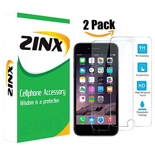 iPhone 7 Plus Screen Protector,iPhone 7 Plus Tempered Glass Screen Protector by Zinx, 9H Hardness,2.5D Edge,Anti-Scratch&Fingerprint&Oil Stain Coating (5.5 Inch for iphone 7 Plus)
