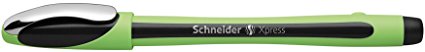 Schneider Xpress Fineliner 0.8mm Porous Point Pen, Black, Box of 10 Pens (190001)