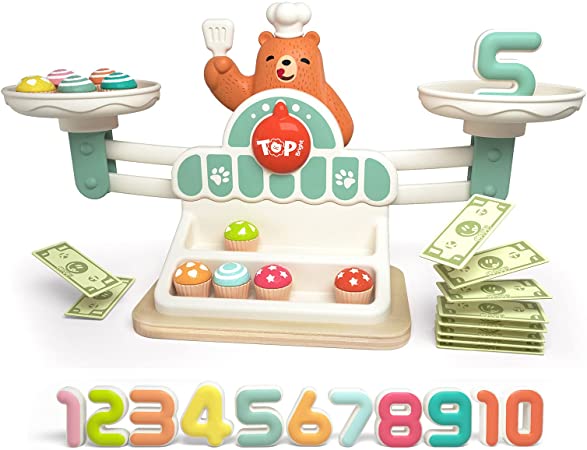 TOP BRIGHT Balance Math Game STEM Toys for Kids Balance Counting Toys for Girls Boys Gift Preschool Educational Toys Kindergarten Number Learning Games for 3 4 5 Year Old