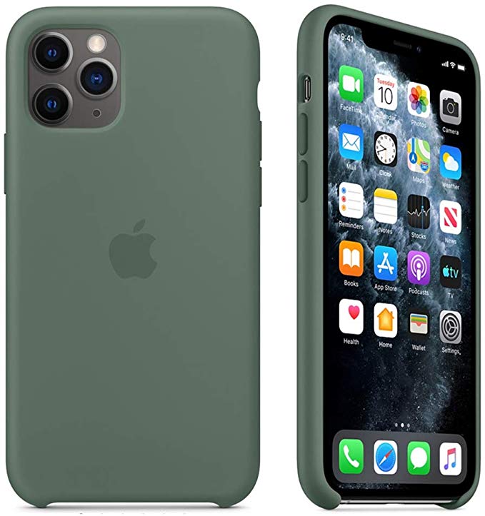 Maycase Compatible for iPhone 11 Pro Max Case, Liquid Silicone Case Compatible with iPhone 11 Pro Max (2019) 6.5 inch (Pine Green)