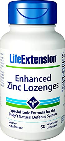 Life Extension Enhanced Zinc Lozenges, 30 Vegetarian Lozenges