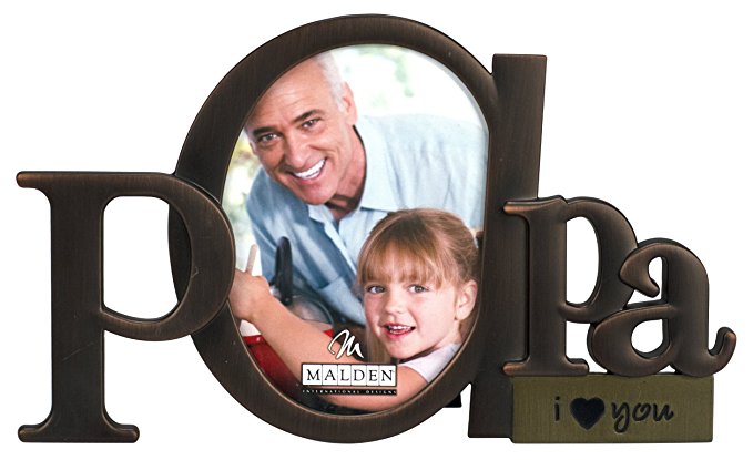 Malden International Designs Bronze Script Papa Picture Frame, 3.5x4.5, Bronze