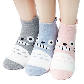 Socksense Totoro Women's Socks 3pairs(3color)=1pack Made in Korea