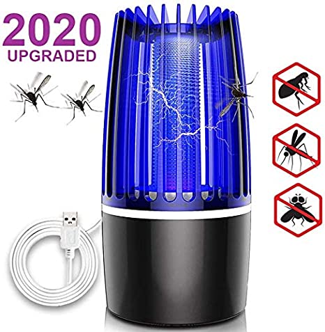 Bug Zapper-Electric Shock Mosquito Killer-Hanging Standing USB Insect Trap-Mosquito Lamp-Eliminates Most Flying Pests for Indoor Home Use
