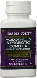 Trader Joes Acidophilus and Probiotic Complex 50 Tablets 2 Billion Organisms Per Tablet