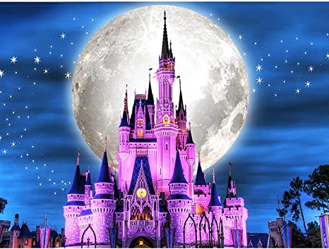 DIY 5D Diamond Painting Kit, 16"X12" Beautiful Moonlight Castle Round Full Drill Crystal Rhinestone Embroidery Cross Stitch Arts Craft Canvas for Home Wall Decor Adults and Kids