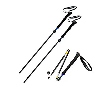 Short Person’s Trekking Poles / Folding Collapsible / Hiking Poles / Walking Sticks by Sterling Endurance (buy 1 pole or 2 poles)