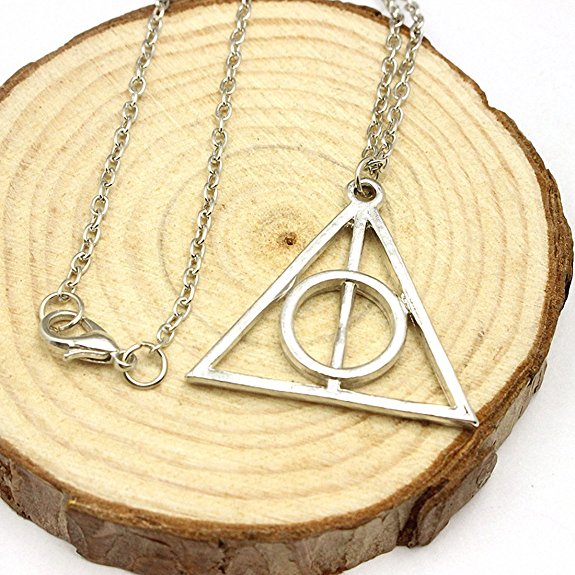 Alloy Handmade Harry Potter Deathly Hallows Necklace (Silver)
