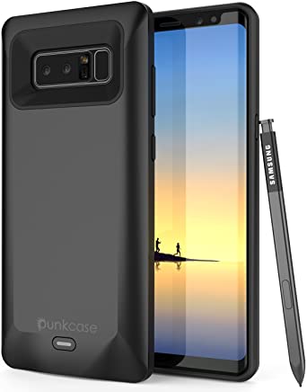 Galaxy Note 8 Battery Case, PunkJuice 5500mAH Fast Charging Power Bank W/Screen Protector | Integrated USB Port | IntelSwitch | Slim, Secure and Reliable | Designed for Samsung Galaxy Note 8 [Black]
